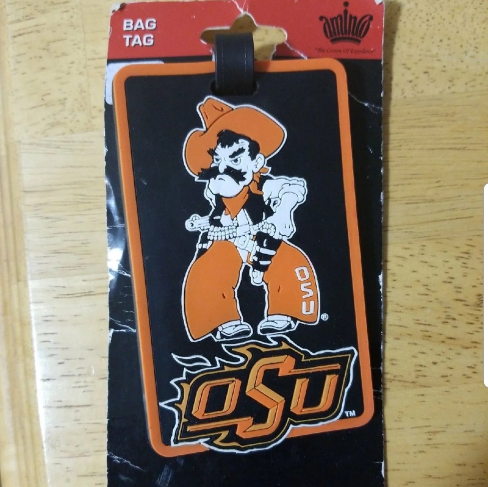 Oklahoma State luggage tag!
